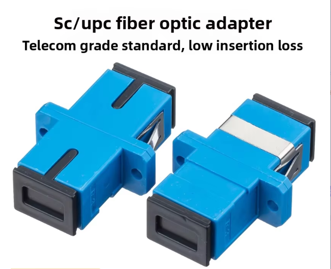 Single Core SC/UPC Fiber Optic Adapter with Flange Telecom Grade ...