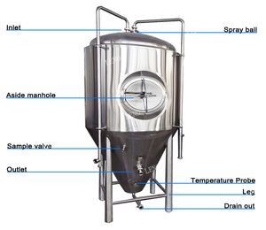 Pot de fermentation conique sanitaire pour la fabrication de <span class=keywords><strong>kombucha</strong></span>, <span class=keywords><strong>kit</strong></span> de fermentation - Product Image 6