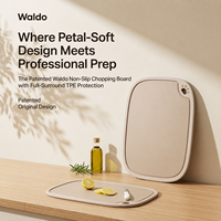 Gepatenteerde Waldo Schattige Kattenpoot Plastic Snijplank Volledig Omrand Antislip PP TPE 10mm Dik Herbruikbaar Huis Hotel Restaurant