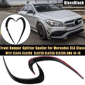 Divisor de Parachoques Delantero, Spoiler, Luz Antiniebla, Canard para Mercedes Clase CLA W117 CLA45 CLA200 CLA220 CLA250 CLA260 AMG 2016-2019 - Product Image 1