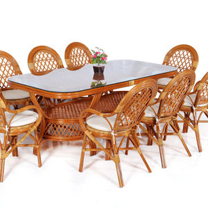 Modern Square <b>Rattan</b> <b>Dining</b> <b>Set</b> for Commercial Restaurants and Hotels <b>Outdoor</b> Use with Long Table - Product Image 3