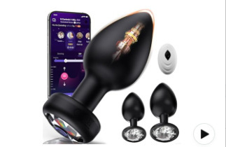 Noir-2 plugs anaux non fonctionnels-1 plug anal vibrant