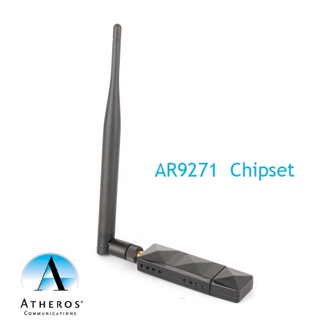 Atheros AR9271 Wireless Usb Wifi Adaptador 802.11n Wifi Network Card With 5DBI Antenna for Win 7 /10/Kali Linux