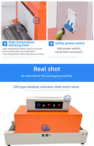 Quartz Lamp Semi-Automatic Heat <b>Shrink</b> Packaging Machine for <b>Plastic</b> PP/PE Film Heat <b>Shrink</b> Tunnel Wrapping Machine - Product Image 4