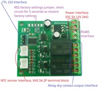Módulo de Adquisición de Temperatura Multifunción 2 en 1 NTROA02 con Relé NTC, TTL232, RS485, Analógico/Digital, Placa IO PLC, DC 5V 12V 24V C824