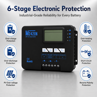 Contrôleur de charge solaire MPPT MJOO 12V 24V avec surveillance par application Bluetooth pour système hors réseau