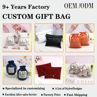 Logo kustom dapat digunakan kembali Dompet Kosmetik amplop Satin biru tas tangan kantung debu dengan dasi pita hadiah Lingerie tas Wig rambut