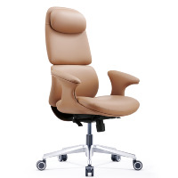 Chaise de bureau ergonomique professionnelle JORI en cuir PU, chaise de réception pour visiteurs, pivotante, design traditionnel, pour entreprise
