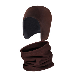 Fleece Hat And Neck Warmer Set 2 Piece Unisex Reversible With Ear Flaps For Winter Outdoor Activities - Product Image 4