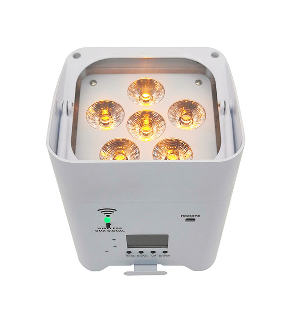 6pcs 18W LED Battery Powered Led Wall Wash Light Home Party Lighting Wedding Hotel Stage Light