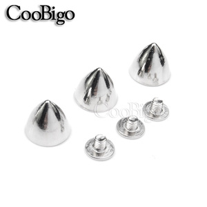 Pointes <span class=keywords><strong>rivets</strong></span> perle de vis métal balle cône goujons <span class=keywords><strong>maroquinerie</strong></span> Punk Rock bricolage vêtements chaussures sacs Bracelets ceintures décoration 9.5mm - Product Image 4