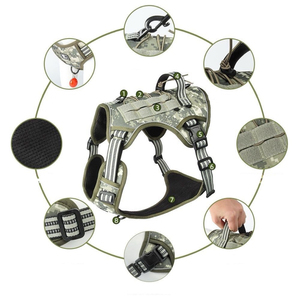 Pettorina per Cani di Lusso Senza Trazione con Clip Frontale Riflettente in Nylon, Facile Controllo, Gilet Tattico da Lavoro per Esterni, per Cani di Taglia Grande <span class=keywords><strong>XL</strong></span> - Product Image 5