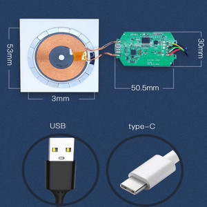 Taidacent USB tipo <span class=keywords><strong>C</strong></span> 5V 12V Teléfono de alta potencia transmisor de carga inalámbrica rápida PCB 15W Módulo de cargador inalámbrico magnético para coche - Product Image 6