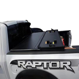 Pickup Truck Car 4x4 Accessoires Tri Fold Aluminium Tonneau Couverture Obturateur <span class=keywords><strong>Top</strong></span> Roll Up Roller Couvercle Pour <span class=keywords><strong>Ford</strong></span> <span class=keywords><strong>Ranger</strong></span> T9 <span class=keywords><strong>2023</strong></span> - Product Image 1
