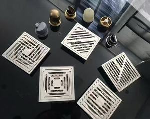 Modern Hotel Bathroom Shower Anti-Odour Hair Filter Stainless Steel Square Floor Drain with Removable Cover Grid Grate - Product Image 5