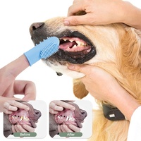 Juicepet Care – Kit de brosses à dents en gel de silice à 360 degrés pour chiots et animaux de compagnie, avec brosses à doigts à poils souples pour le nettoyage des dents