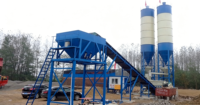 Planta Dosificadora de Concreto y Suelo Estabilizado Móvil Fija WCB300 con Caja de Engranajes, Rodamiento, Mezclador de Doble Eje, Bomba, Motor - 300 Toneladas/Hora PLC