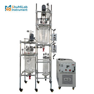 10L 50L 100L 200L Reator De Vidro Encamisado Reação Embarcação Vidraria De Laboratório com Aquecedor & Chiller - Product Image 1