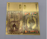 Billet de Banque USD 1 000 000 Design Or Feuille d'Or Pur (Devise Dollars Américains)
