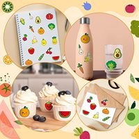 Groothandel Gemengde Kleur Grappige Fruit Groente Emoticon Stickers Cartoon Aardbeien Bananen DIY Journal Decoratie Stickers