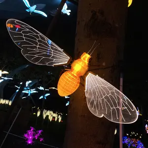 Precio de fábrica china camino al aire libre de alta calidad impermeable LED miel abeja efecto dinámico restaurante jardín iluminación