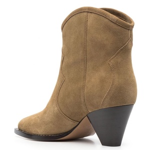 À la mode à talons dames noir daim Cowgirl concepteur Logo personnalisé Snip Toe Western Cowboy bottes pour femmes <span class=keywords><strong>2023</strong></span> - Product Image 3