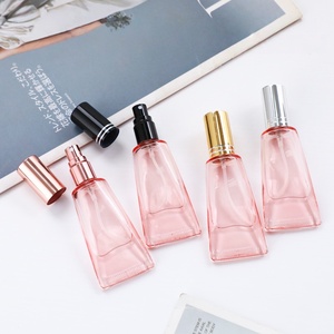 Nouvelle conception, flacon de <span class=keywords><strong>parfum</strong></span> miniature fantaisie de 10 ml, format poche, personnalisé, unique, en forme de tuyau rose, en verre, avec vaporisateur fin et couvercle. - Product Image 1