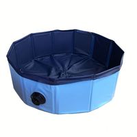 60cm 24 Zoll SS Größe Hundepool Blau Tragbarer Faltbarer Kinderpool für Kinder Badewanne Dropshipping