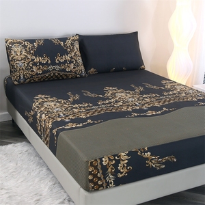 Ensemble de literie pour la maison en microfibre tissée bon marché en gros, imprimé 3 en 1, floral, 80 g/m², ensemble de draps ajustés 3 pièces - Product Image 3