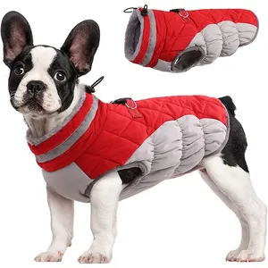 Impermeable a prueba de viento mascota nieve chaqueta ropa perro abrigo cálido perro polar chaleco reflectante perro abrigo de invierno