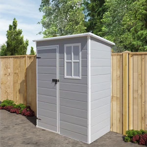 Petit hangar en plastique étroit grand à faible coût <span class=keywords><strong>4x3</strong></span> pour le stockage d'outils de <span class=keywords><strong>jardin</strong></span> avec fenêtres - Product Image 5