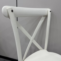 Chaise de banquet commerciale en résine X-Back, démontable, résistante aux intempéries, pour extérieur, portable, pour écoles et villas