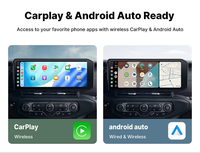 Écran radio de voiture Android 15 pouces avec CarPlay sans fil, lecteur stéréo pour Jeep Wrangler JL 2018-2023