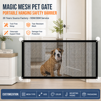 Barrière de sécurité rétractable en maille pour chiens et chiots, clôture portable pour animaux de compagnie pour portes intérieures et pièces de la maison