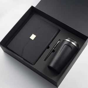 Luxury 4-in-1 Men's PU <b>Notebook</b> Wallet Keychain Pen Gift <b>Set</b> Custom Logo Corporate Executive Thanksgiving Gift <b>Set</b> - Product Image 5