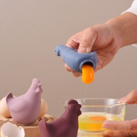 Séparateur d'oeufs avec absorbeur d'oeufs de poulet Silicone souple épaissi blanc d'oeuf et filtre de jaune Gadget de cuisson