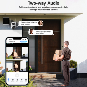 Sản phẩm bán buôn V380 Pro năng lượng mặt trời wiif máy ảnh 4 gam GSM <span class=keywords><strong>Zoom</strong></span> 6MP PIR phát hiện chuyển động theo dõi không dây năng lượng mặt trời Powered máy ảnh ngoài trời - Product Image 4