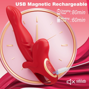 3 in 1 dil vibratörler sokmak Dildo vibratör seti 10 sokmak 10 titreşimli modları USB şarj edilebilir seks oyuncak kadın için - Product Image 6