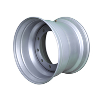 Jantes de camion lourd en acier sur mesure de 14 pouces, 19.5X14.00, disques de pneu soudés argentés, certifiées ISO, remplacement/réparation en Chine