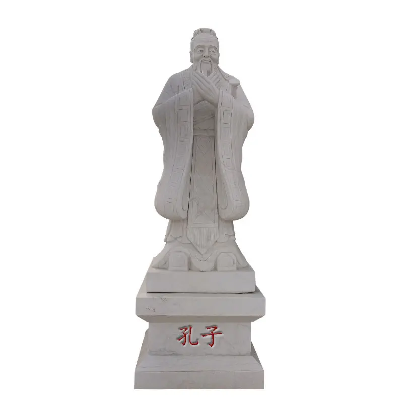 Ingrosso su misura sculture in pietra e sculture decorazioni in marmo bianco seduto signore Buddha scultura statue