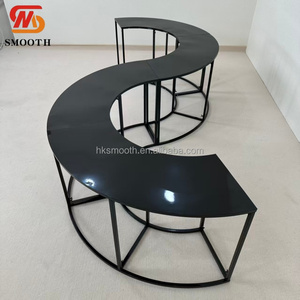 Table Serpentine Moderne en Métal pour Mariages, Banquets, Fêtes, Décoration de Table à Gâteau, Événements Extérieurs - Product Image 2