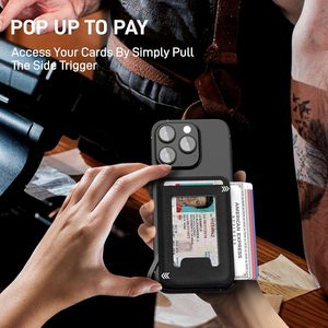 MagSafe Side Pop Out Magnetic Card Holder Ultra Thin <b>RFID</b> Flip <b>Wallet</b> <b>For</b> <b>Men</b> Everyday Use Black 5 Inch - Product Image 1