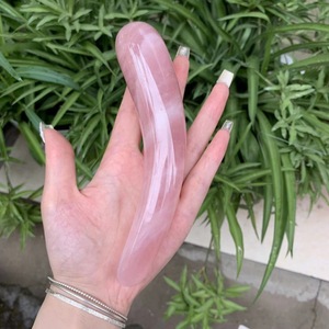 Cristallo naturale quarzo Dildo bianco turchese lucido bastone curativo cristallo massaggio bastone giocattolo del sesso Yoni bacchetta - Product Image 3