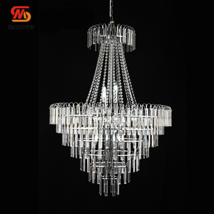 โคมไฟระย้าคริสตัลแบบแขวนหลายชั้นสำหรับตกแต่งเพดานห้องจัดเลี้ยงงานแต่งงาน ออกแบบตามสั่งได้อย่างเรียบหรู - Product Image 4