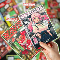 Livre d'autocollants Série Souvenirs Romantiques Style Manga Japonais Rétro Matériel pour Journaux et Décorations