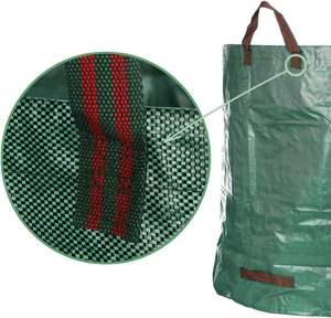 Bolsa de basura de jardín, bolsas de jardín resistentes reutilizables de 72 galones con asas, bolsas de basura de hojas de jardín para piscina de césped, vienen con guantes - Product Image 3