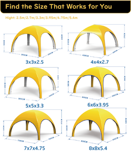 Tenda Gonfiabile Personalizzata CATC con Logo, Gazebo a Cupola 3x3 per Eventi, Sport Acquatici, Spiaggia e Promozioni - Product Image 4