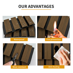 Panneau de clôture WPC à faible consommation, imperméable, ignifuge, panneau mural en PVC à texture bois 3D, anti-corrosion pour extérieur - Product Image 6