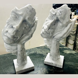 Statues de haute qualité décoration de la maison Sculpture tête humaine en marbre conçue sur mesure arts de Sculpture en marbre pour la collection de décoration intérieure - Product Image 3