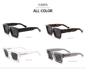 نظارات شمسية ريترو فاخرة مربعة سميكة من الأسيتات مستقطبة بشعار مخصص بجودة عالية لعامي 2025 و<span class=keywords><strong>2026</strong></span> للرجال والنساء - Product Image 6